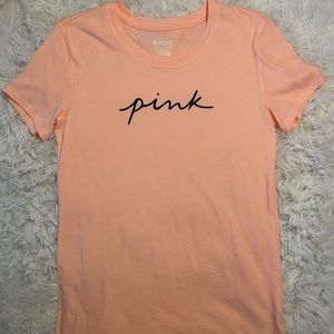 VS PINK Logo Script Boyfriend Tee | XS